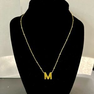 Kendra Scott Gold “M” necklace